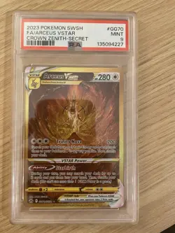 Pokemon Arceus Vstar Full Art 2023 SWSH Crown Zenith #GG70 PSA 9 Mint - Image 1