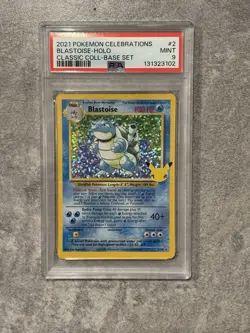 2021 Pokemon SWSH Celebrations Blastoise Classic Collection #2/102 PSA 9 - Image 1