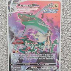 Pokemon Rayquaza VMAX Rapid Strike Full Art Ultra Rare Evolving Skies TG20/TG30 - Image 1