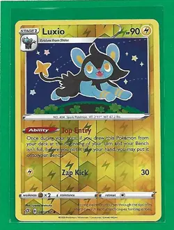 Pokemon TCG SWSH Rebel Clash Luxio #61/192 Uncommon Reverse Holo - Image 1