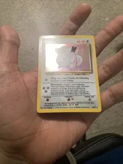 Clefairy 5/102 Base Set Unlimited Holo Rare Pokemon Vintage 1999 WoTC LP - Image 3