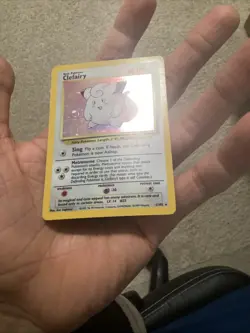 Clefairy 5/102 Base Set Unlimited Holo Rare Pokemon Vintage 1999 WoTC LP - Image 4