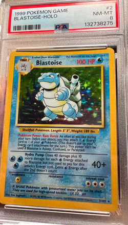 1999 Pokemon Base Set Blastoise #2 Holo - PSA 8 - NEW 2025 CERT 9-Digit - Image 4