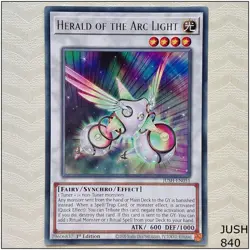 Herald of the Arc Light - JUSH-EN051 - Rare 1st Edition Yugioh - Image 1