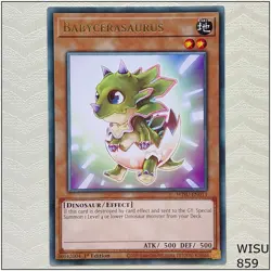 Babycerasaurus - WISU-EN013 - Rare 1st Edition Yugioh - Image 1