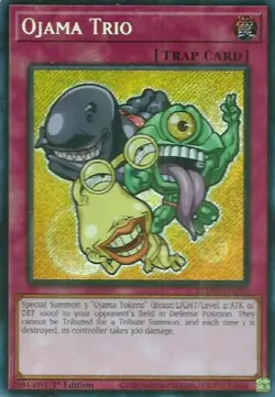 Yugioh! Ojama Trio - BLMM-EN010 - Secret Rare - 1st Edition Near Mint, English - Image 1