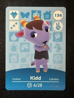Kidd #134 Animal Crossing Amiibo Card Series 2 Authentic +Tracking# - Image 1