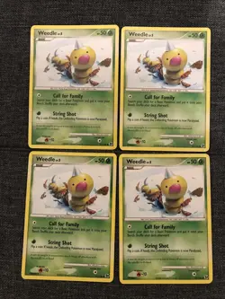 Lot of 4x Weedle Non Holo Common Pokemon Card DP4 Great Encounters 93/106 - Image 1