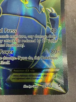 Heracross EX (105 Full Art) 105/111 XY - Furious Fists Holo Pokemon Card - Image 4