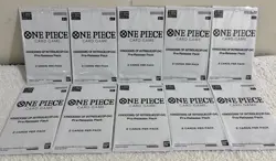 10 Pack Lot of One Piece Card Game Kingdoms of Intrigue OP-04 Pre-Release Pack - Image 1
