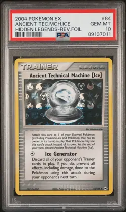Pokemon EX Hidden Legends #84 Ancient Tech. Machine Ice Reverse Foil PSA 10 Card - Image 1
