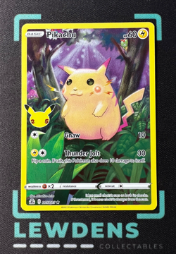 Pikachu 005/025 - Full Art Holo - Celebrations 25th Anniversary Pokemon Card LP - Image 1