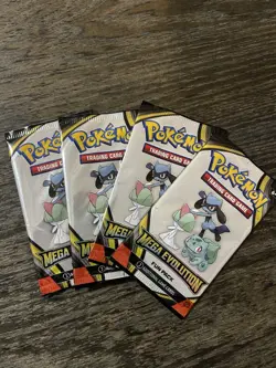 Pokemon Mega Evolution Trading Card Fun Pack Mega Discovery Exclusive 4 Packs - Image 1