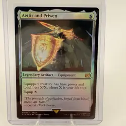 MTG Final Fantasy Aettir and Priwen NM Foil Secret Lair Card - Image 1