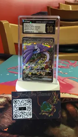 CGC 10 Pristine Raging Bolt ex Holo 222/187 SAR Terastal Festival Japanese Card - Image 1