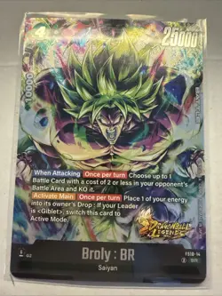 Dragon Ball Super Fusion World Card Game Broly BR FS10-14 SR Super Rare Eng NM - Image 1