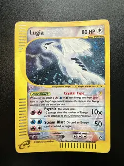 Crystal Lugia Aquapolis 149/147 Pokemon Card Original HP - Image 1