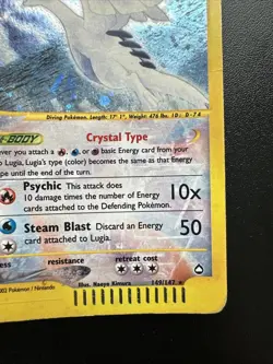 Crystal Lugia Aquapolis 149/147 Pokemon Card Original HP - Image 5