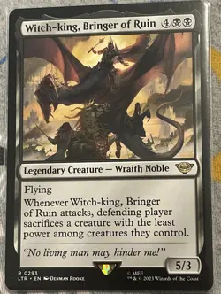 MTG Witch-king, Bringer of Ruin The Lord of the Rings 293 Pack Fresh Rare - Image 1