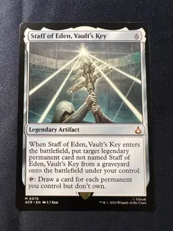 Staff Of Eden Vault's Key M 0076 Regular Mythic Assassin's Creed ACR MTG NM - Image 1
