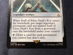 Staff Of Eden Vault's Key M 0076 Regular Mythic Assassin's Creed ACR MTG NM - Image 2