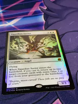 C1988 MAGIC GATHERING MTG SIGARDIAN SAVIOR 034 INNISTRAD: MIDNIGHT HUNT NM FOIL - Image 2