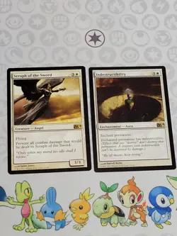 C3499 MAGIC MTG M14 CORE SET 2014 SERAPH OF THE SWORD INDESTRUCTIBILITY LP RARE - Image 1