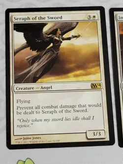 C3499 MAGIC MTG M14 CORE SET 2014 SERAPH OF THE SWORD INDESTRUCTIBILITY LP RARE - Image 2