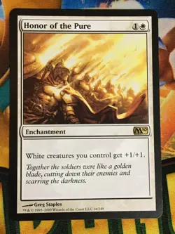 C5498 MAGIC MTG CORE SET 2010 M10 HONOR OF THE PURE #16 RARE MP - Image 1