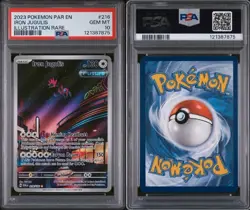 2023 Pokemon Iron Jugulis 216/182 #216 Paradox Rift Illustration Rare PSA 10 Gem - Image 1