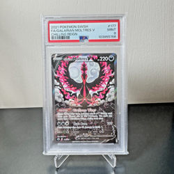 2021 Pokemon Chilling Reign Galarian Moltres V #177 PSA 9 - Image 1