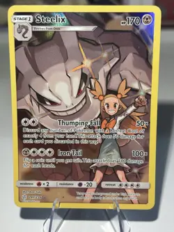 Pokemon 2019 Sun & Moon Cosmic Eclipse Steelix #247/236 Secret Rare NM - Image 1