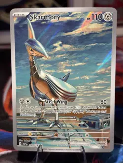 Pokemon 2024 SV Surging Sparks Skarmory 209/191 Illustration Rare Near Mint - Image 1