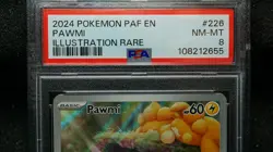 2024 Pokemon PAF EN - Pawmi #226 Illustration Rare PSA 8 NM-MT Low Pop to 33 - Image 2
