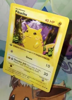 Pokemon TCG 1st Edition Shadowless Yellow Cheeks Pikachu 58/102 Nm/M - Image 4