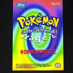 Mewtwo Strikes Back topps Pokemon The First Movie Rainbow Holo Foil E8 Wartortle - Image 2
