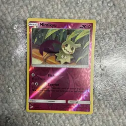 Pokemon TCG Mimikyu 112/181 Rare Reverse Holo Sun & Moon Team Up - Image 1