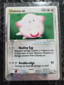 Chansey ex 96/109 Ruby and Sapphire Ultra Rare Holo LP Pokemon TCG - Image 2
