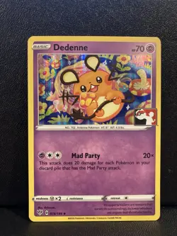 Dedenne Holo Pokemon Prize Pack Series 1 Promo Pokemon Card NM-MT Play Stamp - Image 1