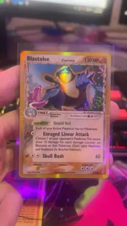 Pokemon TCG Blastoise Delta Holo Rare Card Crystal Guardians 2/100 - Image 1