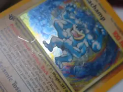 1999 Pokemon TCG Machamp 1st Edition Holo Rare 8/102 Card - Image 4