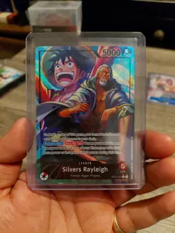 Silvers Rayleigh OP12-001 Alt Art L Legacy Of The Master One Piece Card Game ENG - Image 1