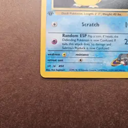 1st Edition Sabrina's Psyduck 99/132 Pokemon Gym Challenge Card - MP - Image 4