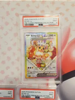 Lot Of 4 Graded Pokemon Cards PSA 9 Eevee 174 Charizard 215 Spidops 187 - Image 4