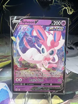 Sylveon V 074/203 - Pokemon TCG Evolving Skies Sword & Shield Ultra Rare Card NM - Image 2