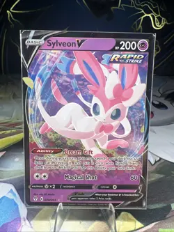 Sylveon V 074/203 - Pokemon TCG Evolving Skies Sword & Shield Ultra Rare Card NM - Image 4