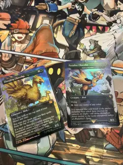 Traveling Chocobo Chocobo Track Foil FIN#0568 & Paradise Chocobo FIC#0483 MTG - Image 1