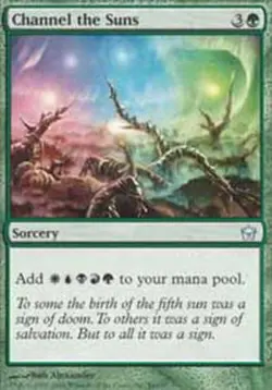 4x MTG Channel the Suns, Light Play, English Fifth Dawn - Image 1