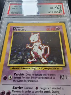 PSA 10 Mewtwo Holo 10/102 - 1999 Base Set WOTC Rare Pokemon Card - Image 2