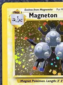 2000 Magneton #9/130 Holo (SWIRL) LP++ Rare Pokemon Base Set 2 Vintage WOTC - Image 2